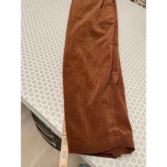 Vintage Women Pants XS Brown Corduroy Beaded High Rise Pleat Celestial Boho 70s - Picture 10 of 11